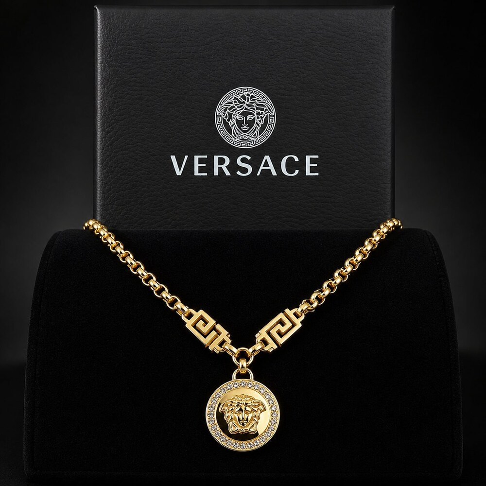 Versace Bold Statement Necklace Style 5 | New with Box - Picture 2 of 9